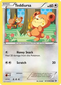 Teddiursa RC15/RC25 Common Legendary Treasures: Radiant Collection Pokemon Card - Image 1