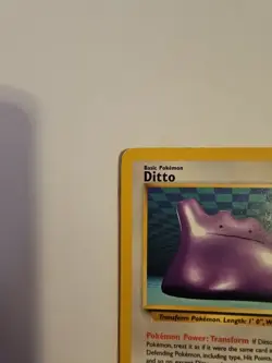 Pokemon TCG Ditto Card Regular Rare 18/62 Fossil 1999 Unlimited - Image 4