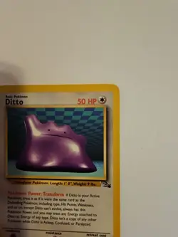 Pokemon TCG Ditto Card Regular Rare 18/62 Fossil 1999 Unlimited - Image 5