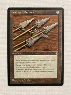4x MTG Serrated Arrows (Homelands) Playset Uncommon UNPLAYED MINT - Image 2