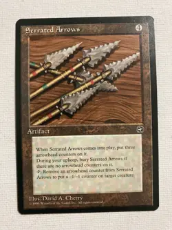4x MTG Serrated Arrows (Homelands) Playset Uncommon UNPLAYED MINT - Image 5