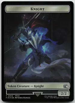 Hero // Knight Double-Sided Token FOIL 3 // 10 Token FINAL FANTASY NM MTG - Image 2