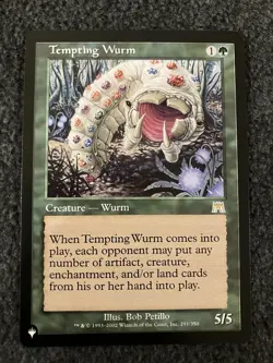 Magic The Gathering MTG - Tempting Wurm - The List Reprints - Image 1
