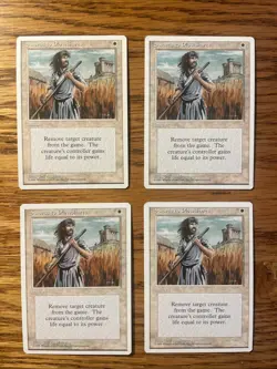 MTG: ‘95 4X Swords to Plowshares MTG 4th Edition Regular Lot - Image 1