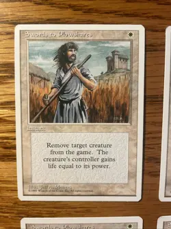 MTG: ‘95 4X Swords to Plowshares MTG 4th Edition Regular Lot - Image 2