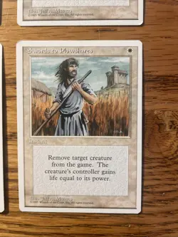 MTG: ‘95 4X Swords to Plowshares MTG 4th Edition Regular Lot - Image 5