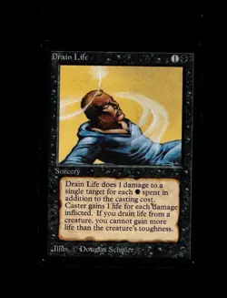 Magic the Gathering DRAIN LIFE Beta MTG - Image 1