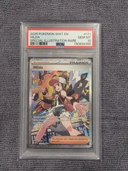 PSA 10 Hilda 171/086 Pokemon White Flare Special Illustration Rare 2025 GEM MINT - Image 1