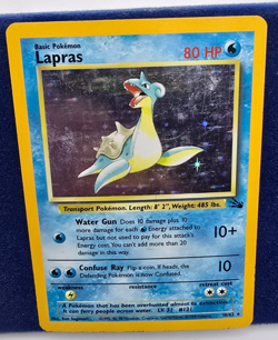 Pokemon Unlimited Fossil Lapras 10/62 MP Holographic WOTC Free Ship! - Image 2