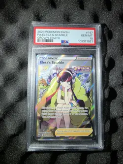 Pokemon Elesa's Sparkle Full Art Holo 147/159 Crown Zenith PSA 10 - Image 1