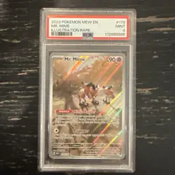 MR. MIME ILLUSTRATION RARE 179 POKEMON MEW EN S&V 151 2023 PSA 9 - Image 1