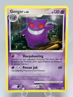 NM/M Gengar TCG 17/99 Platinum Arceus Regular Rare Pokemon TCG - Image 1