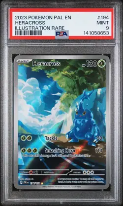 Heracross 194 Pokemon Pal En-Paldea Evolved NM PSA 9 - Image 1