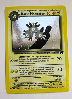 Pokemon TCG Dark Magneton 11/82 Team Rocket Holo Rare LP - Image 1