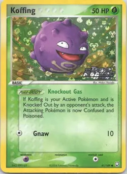 2004 EX - Team Rocket Returns Koffing STAMPED HOLO RARE #61 - Image 1