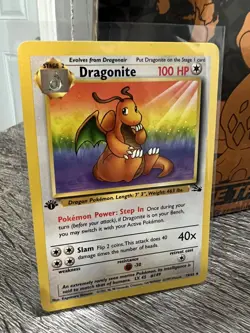 Pokemon TCG Dragonite Fossil 19 Regular 1st Edition Rare - Image 2
