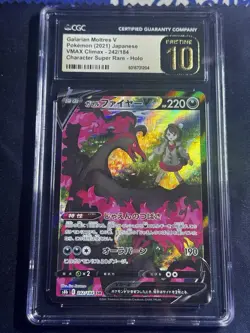 Galarian Moltres V 2021 Pokemon VMAX Climax #242/184 CGC Pristine 10 - Image 1