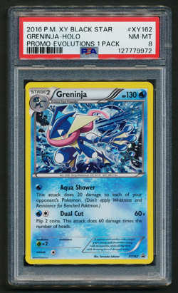Greninja XY162 Black Star Promo Holo Pokemon XY Evolutions 1 Pack PSA 8 NM-MT - Image 1