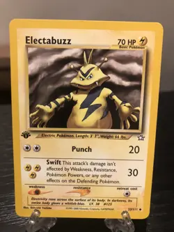 Pokemon TCG Electabuzz Neo Genesis 33/111 Regular 1st Edition Uncommon MP - Image 1