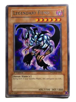 Yugioh! Legendary Fiend PTDN-EN093 1st Edition Rare NM - Image 1