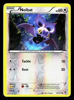 Noibat 87/111 Furious Fists LP Reverse Holo Pokemon Card TCG - Image 1