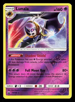 Lunala 70/168 Celestial Storm LP Reverse Holo Pokemon Card TCG - Image 1