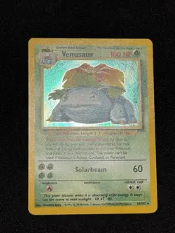 Pokemon TCG Venusaur Base Set Holo Rare Card 15/102 - Image 1