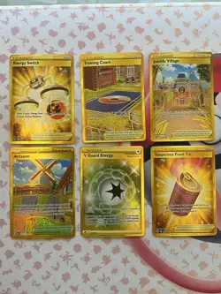Pokemon TCG Lot Of 6 Ultra Rare Gold Trainer Cards - Image 1