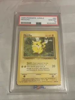 Pokemon TCG Pikachu Jungle Card 60/64 Unlimited Common Psa 10 - Image 4