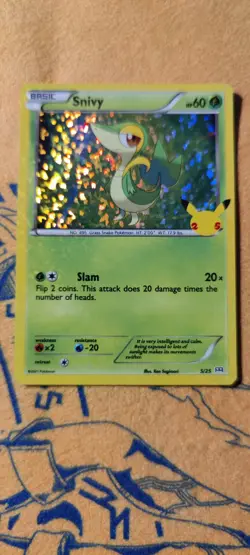 Snivy 5/25 McDonalds 25th Anniversary Promo 2021 HOLOFOIL Pokemon Card NM - Image 1