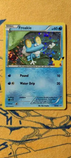 Froakie 22/25 McDonalds 25th Anniversary Promo 2021 HOLOFOIL Pokemon Card NM - Image 1