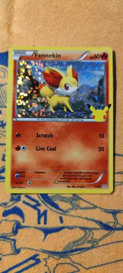 Fennekin 14/25 McDonalds 25th Anniversary Promo 2021 HOLOFOIL Pokemon Card NM - Image 1