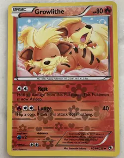 Pokemon TCG Growlithe RC4/RC25 Legendary Treasures Radiant Collection Holo Card - Image 1