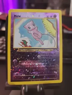 Pokemon TCG Vintage Mew 1/18 Southern Islands Reverse Holo Card With Holo Swirl - Image 1