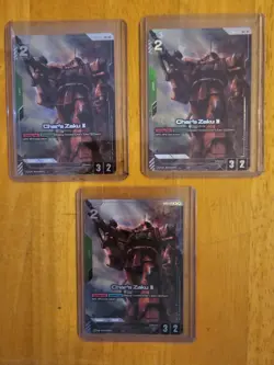 Char's Zaku II Gundam TCG Beta Card GD01-026 Alternate Art - Image 1