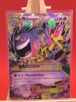 M Mega Gengar EX 121/119 Phantom Forces Gold Ultra Secret Rare Holo Pokemon Card - Image 1