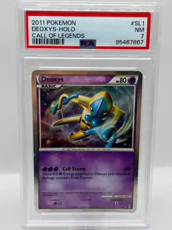 Deoxys SL1 Call of Legends Holo Shiny Secret Vintage Pokemon TCG Card PSA 7 NM - Image 1