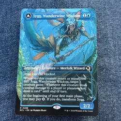 1x Sygg, Wanderwine Wisdom // Sygg, Wanderbrine Shield ~~ Borderless NM-Mint, En - Image 1