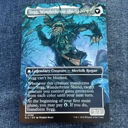 1x Sygg, Wanderwine Wisdom // Sygg, Wanderbrine Shield ~~ Borderless NM-Mint, En - Image 2
