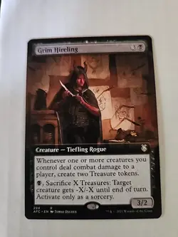 1x - Grim Hireling - (extended art) - Adventures in the Forgotten Realms NM MTG - Image 1
