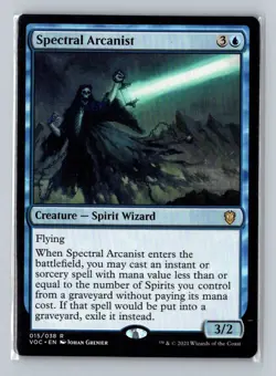 1x MTG - Spectral Arcanist (015) - Crimson Vow Commander - VOC- NM - Image 1