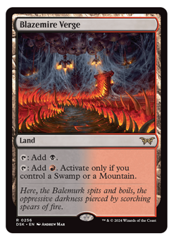 MTG - 1 x Blazemire Verge - Rare Land - Duskmourn (DSK) - M/NM - Image 1
