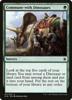 Commune with Dinosaurs 181 MTG NM - Ixalan - Image 1