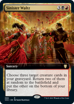 [4x] Sinister Waltz - Extended Art Near Mint, English Crimson Vow Commander MTG - Image 1