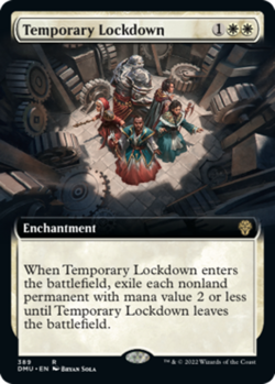 [1x] Temporary Lockdown - Extended Art Near Mint, English DMU Extras MTG Magic - Image 1