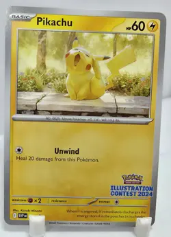PIKACHU POKEMON SVP 214 ILLUSTRATION CONTEST 2024 NM/M Unplayed Pack Fresh - Image 1