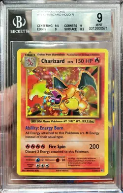 2016 Pokemon XY Evolutions Charizard Holo 11/108 BGS 9 Mint - Image 1