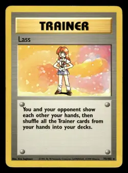 Lass 75/102 Rare Base Set Pokemon Card - 9 - Image 1