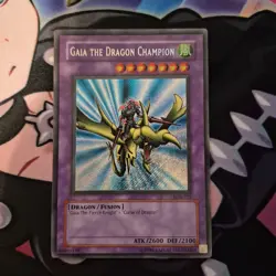 Yugioh TCG Gaia the Dragon Champion LOB-125 2002 OG Print Unlimited Secret - NM - Image 1