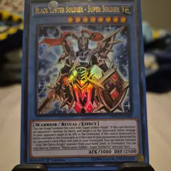 Yugioh! Black Luster Soldier - Super Soldier DOCS-EN042 Ultra Rare 1st Ed NM - Image 1